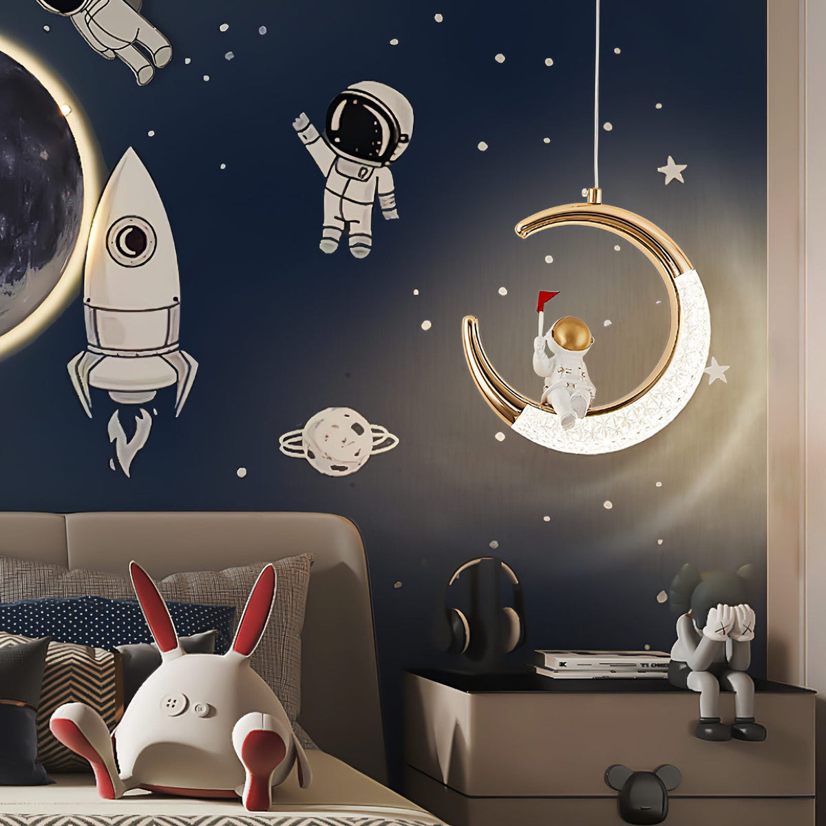 Astronaut Moon Pendant Lights