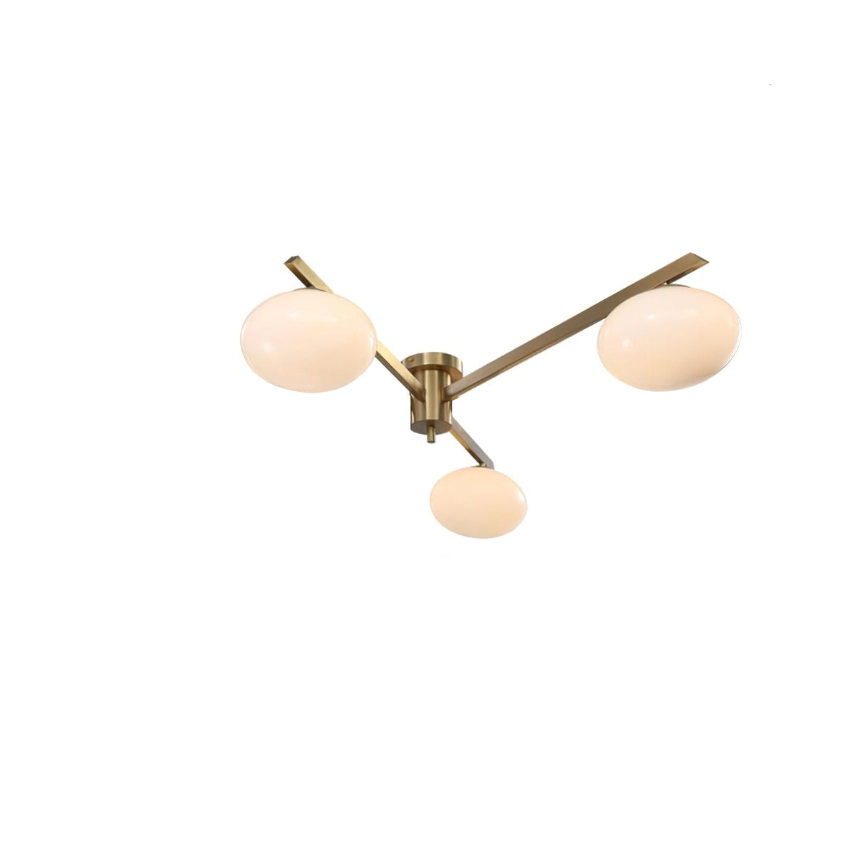Astrora Globe Ceiling Light – Opal Glass & Brass Modern Chandelier