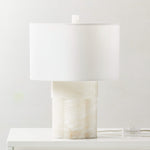 Athena Alabaster Table Lamp – Modern Sculptural Bedside Light