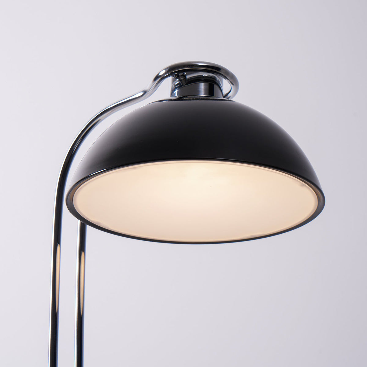 Domex Modern Desk Lamp with Chrome Accents and Integrated LED