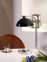 Domex Modern Desk Lamp with Chrome Accents and Integrated LED