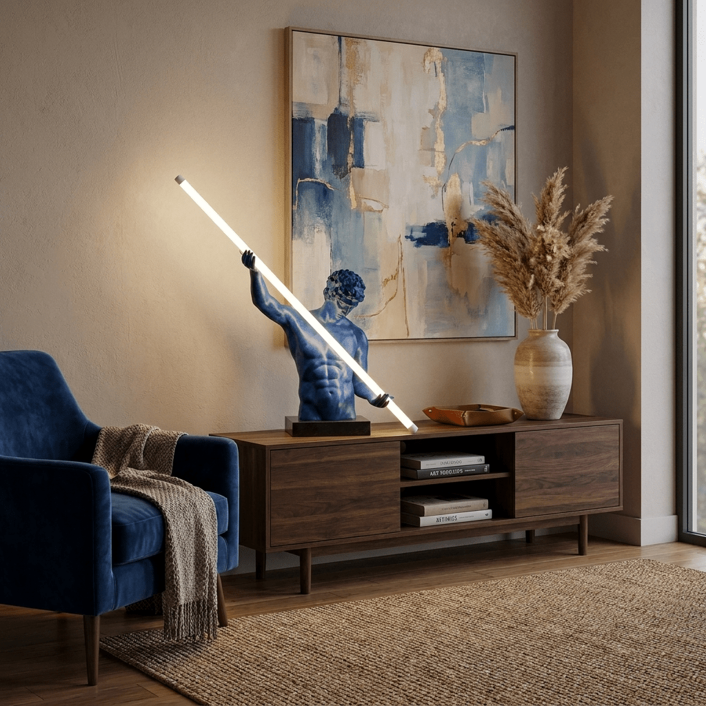 Atlas Beam Sculpture Table Lamp with Integrated LED