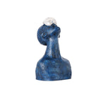 Atlas Guardian Sculpture Table Ornament – Blue Textured Figurine for Modern Interiors