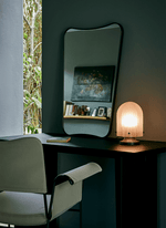 Aura Fluted Glass Table Lamp with Metal Base for Modern Interiors
