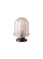 Aura Fluted Glass Table Lamp with Metal Base for Modern Interiors