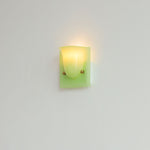 Aura Melt Sculptural Resin Wall Sconce in Lime Green, White, or Deep Red