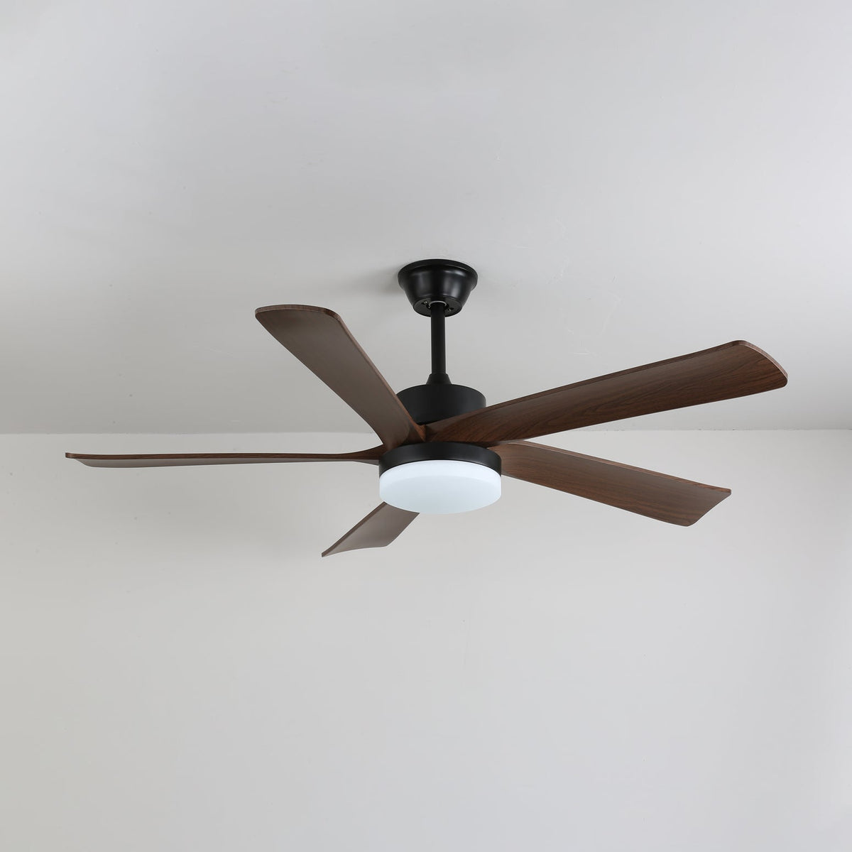 Auralin Breeze Ceiling Fan with LED Light in Walnut Wood