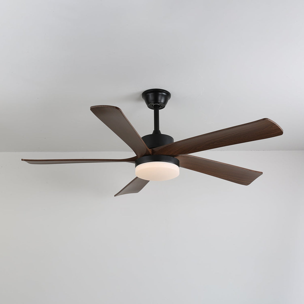 Auralin Breeze Ceiling Fan with LED Light in Walnut Wood