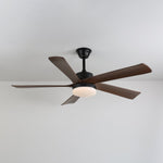Auralin Breeze Ceiling Fan with LED Light in Walnut Wood