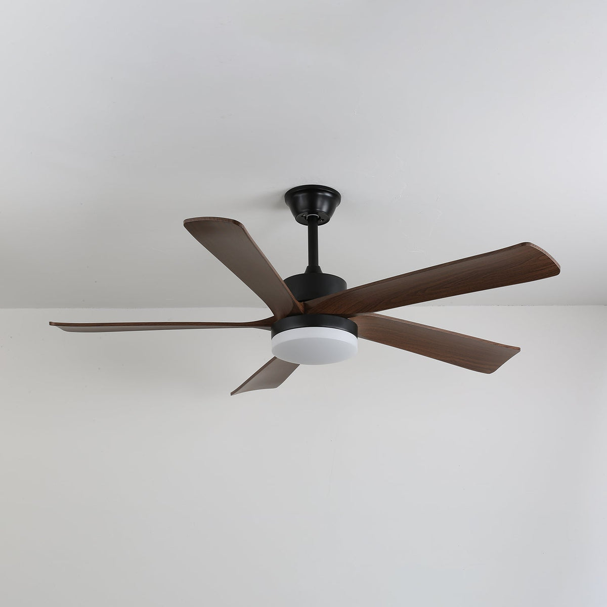 Auralin Breeze Ceiling Fan with LED Light in Walnut Wood