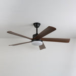 Auralin Breeze Ceiling Fan with LED Light in Walnut Wood