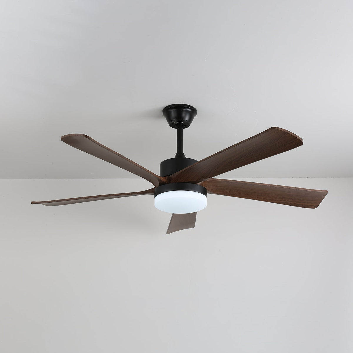 Auralin Breeze Ceiling Fan with LED Light in Walnut Wood