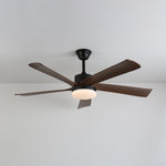 Auralin Breeze Ceiling Fan with LED Light in Walnut Wood