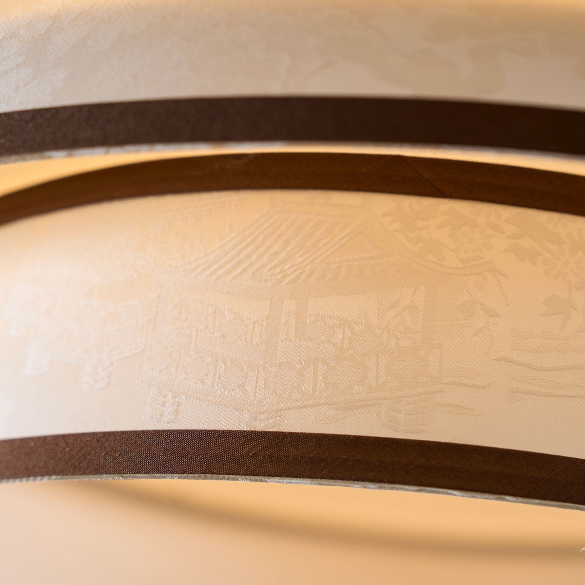 Auralyn Pendant Light – Sculptural Fabric Shade with Bronze Accents