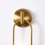Aurea Brass Wall Sconce – Modern Minimalist Oval Glass Wall Light
