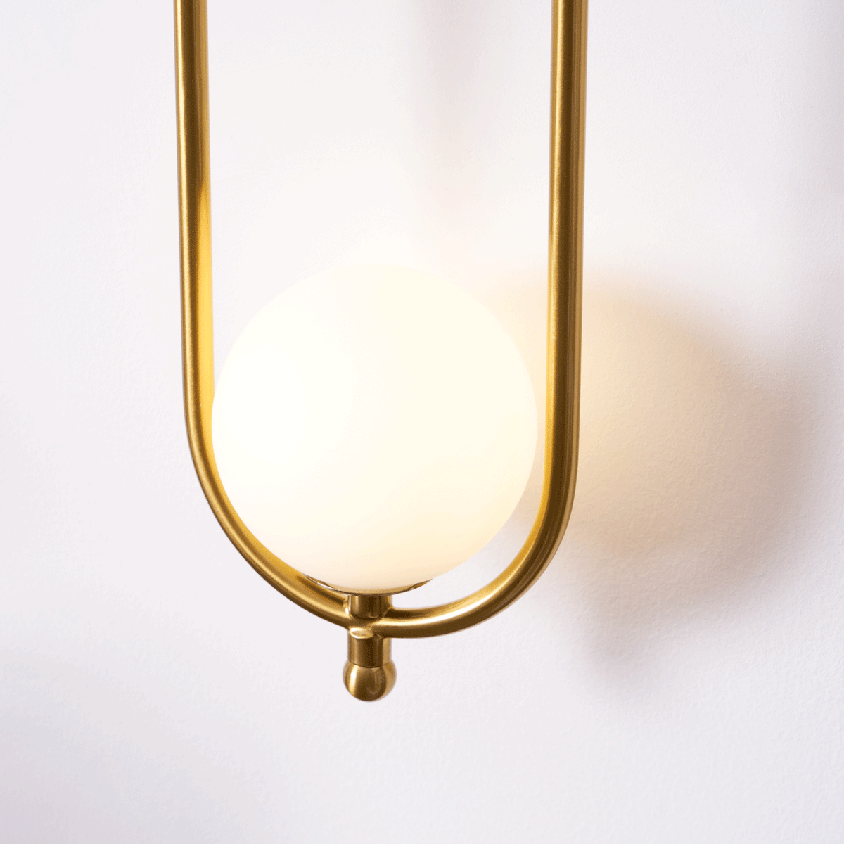 Aurea Brass Wall Sconce – Modern Minimalist Oval Glass Wall Light