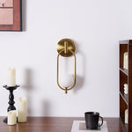 Aurea Brass Wall Sconce – Modern Minimalist Oval Glass Wall Light