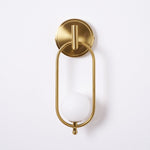 Aurea Brass Wall Sconce – Modern Minimalist Oval Glass Wall Light