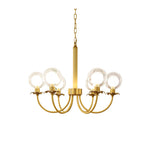 Aureate Radiance Glass Chandelier