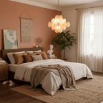 Aurelia Apricot Glass Chandelier – Modern Murano-Inspired Pendant Light