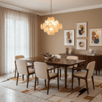 Aurelia Apricot Glass Chandelier – Modern Murano-Inspired Pendant Light