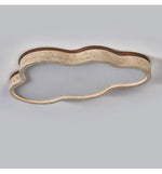 Aurelia Cloud Ceiling Light in Yellow Travertine | Modern Flush Mount LED