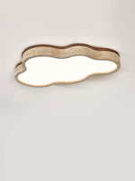 Aurelia Cloud Ceiling Light in Yellow Travertine | Modern Flush Mount LED