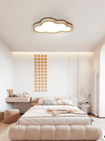 Aurelia Cloud Ceiling Light in Yellow Travertine | Modern Flush Mount LED