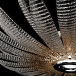 Aurelia Glass Petal Flush Mount Ceiling Light in Chrome