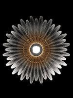 Aurelia Glass Petal Flush Mount Ceiling Light in Chrome