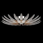 Aurelia Glass Petal Flush Mount Ceiling Light in Chrome
