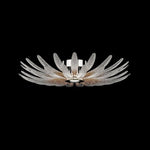 Aurelia Glass Petal Flush Mount Ceiling Light in Chrome