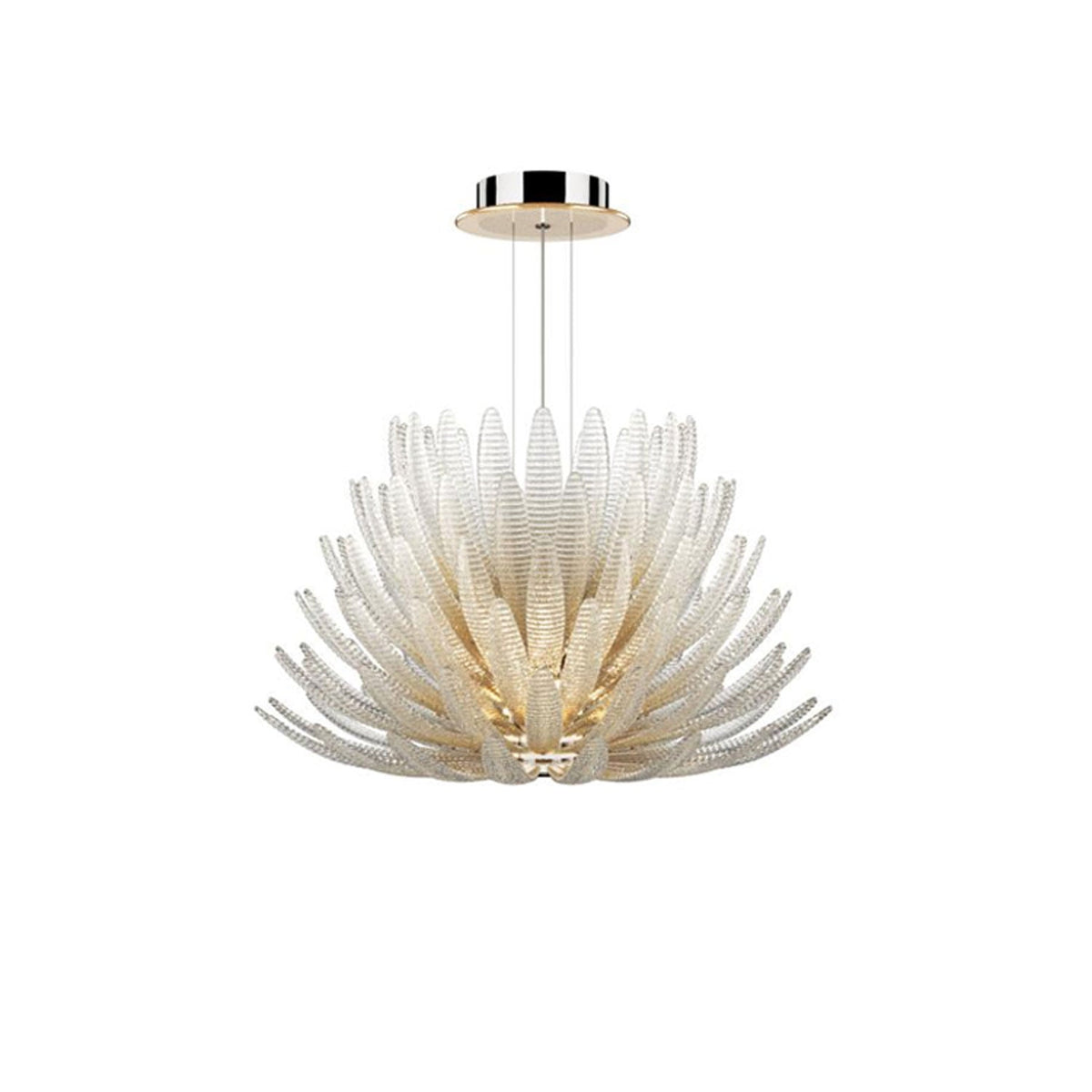 Aurelia Glass Petal Chandelier – Modern Designer Ceiling Light