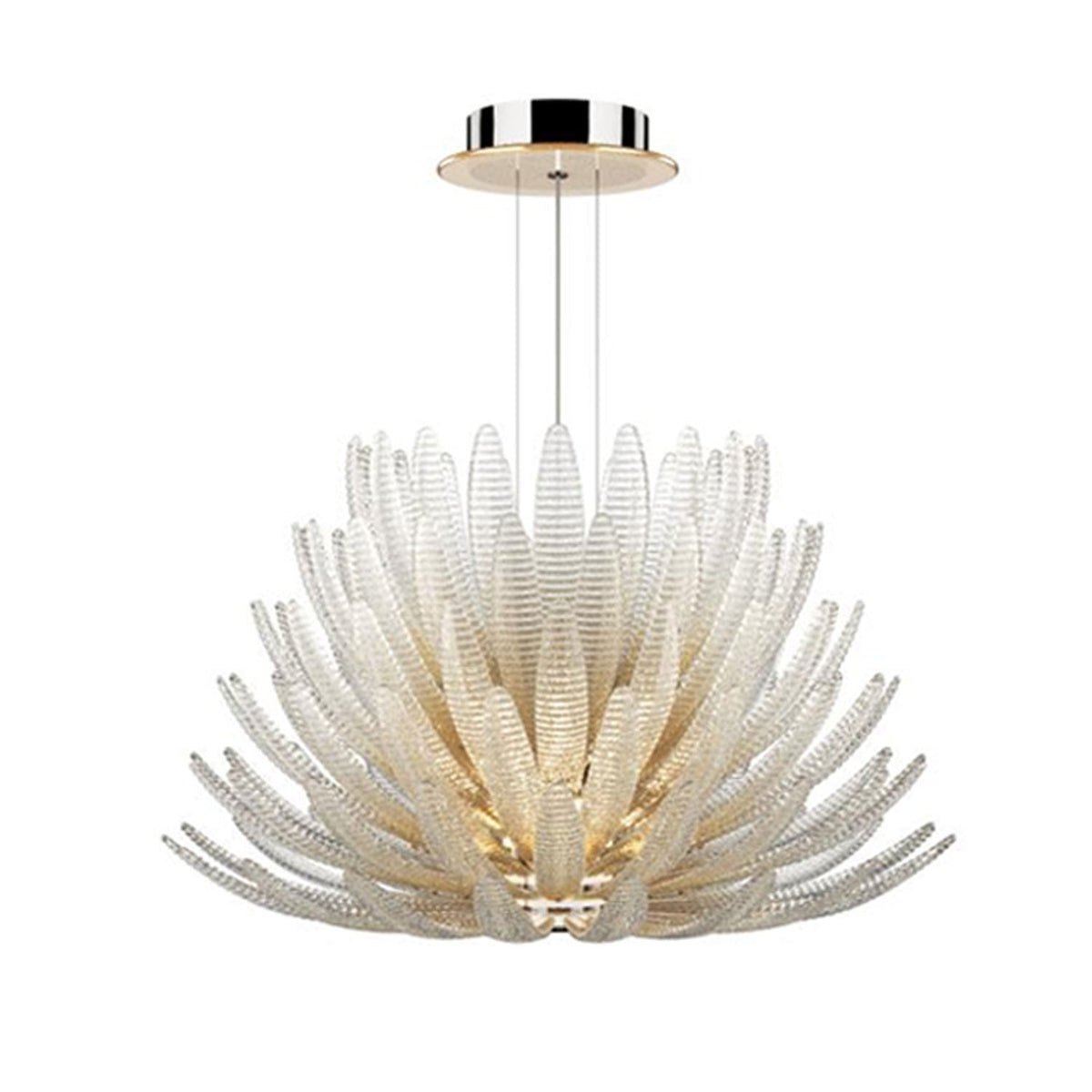 Aurelia Glass Petal Chandelier – Modern Designer Ceiling Light