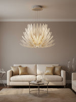 Aurelia Glass Petal Chandelier – Modern Designer Ceiling Light