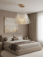 Aurelia Glass Petal Chandelier – Modern Designer Ceiling Light