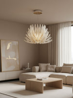 Aurelia Glass Petal Chandelier – Modern Designer Ceiling Light