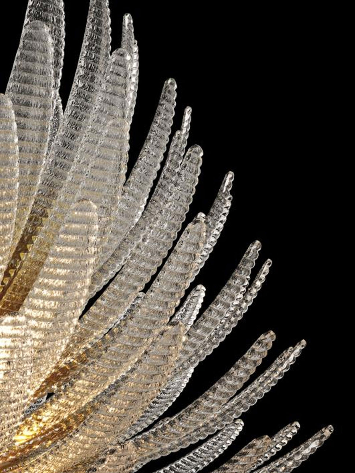 Aurelia Glass Petal Chandelier – Modern Designer Ceiling Light