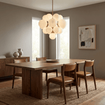 Aurelia Alabaster Cluster Chandelier in Brushed Brass