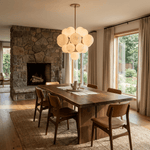 Aurelia Alabaster Cluster Chandelier in Brushed Brass