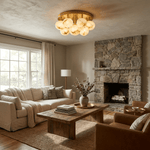 Aurelia Alabaster Globe Ceiling Light – Brushed Gold Semi Flush Mount