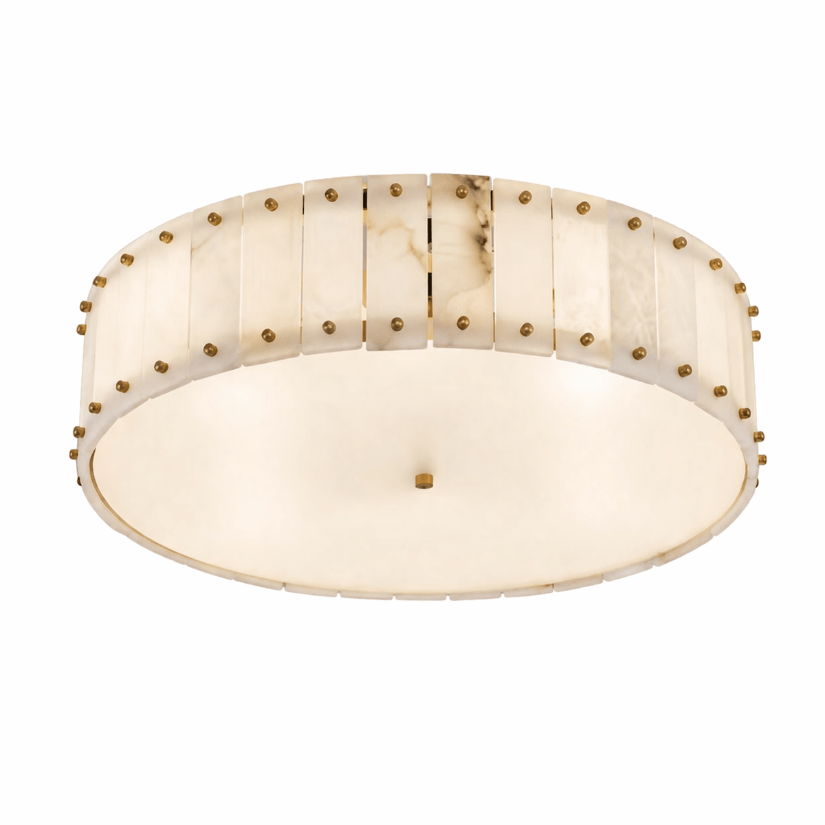 Aurelia Alabaster Ring Ceiling Light – Modern Flush Mount in Natural Stone & Gold