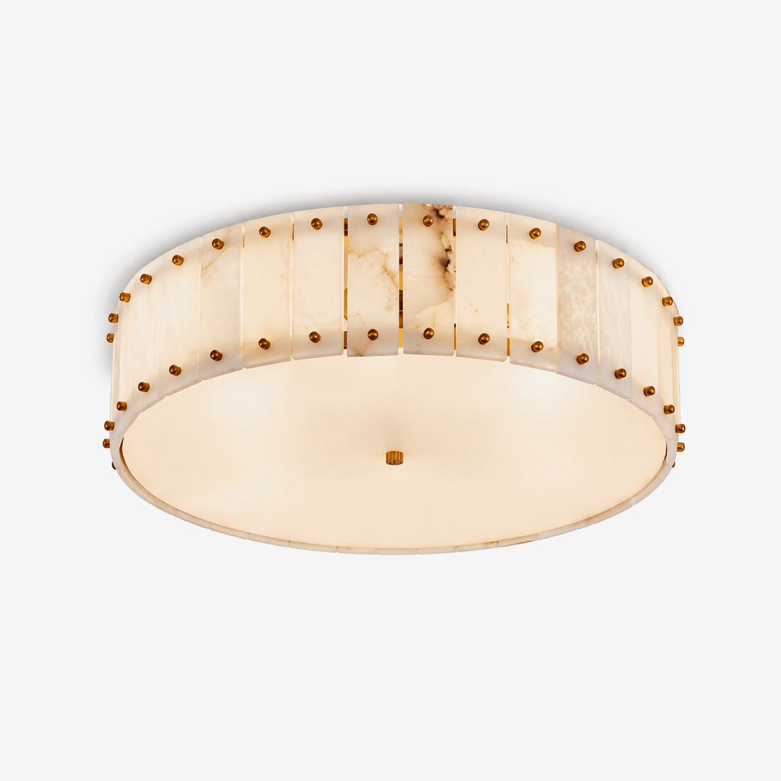 Aurelia Alabaster Ring Ceiling Light – Modern Flush Mount in Natural Stone & Gold
