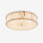 Aurelia Alabaster Ring Ceiling Light – Modern Flush Mount in Natural Stone & Gold