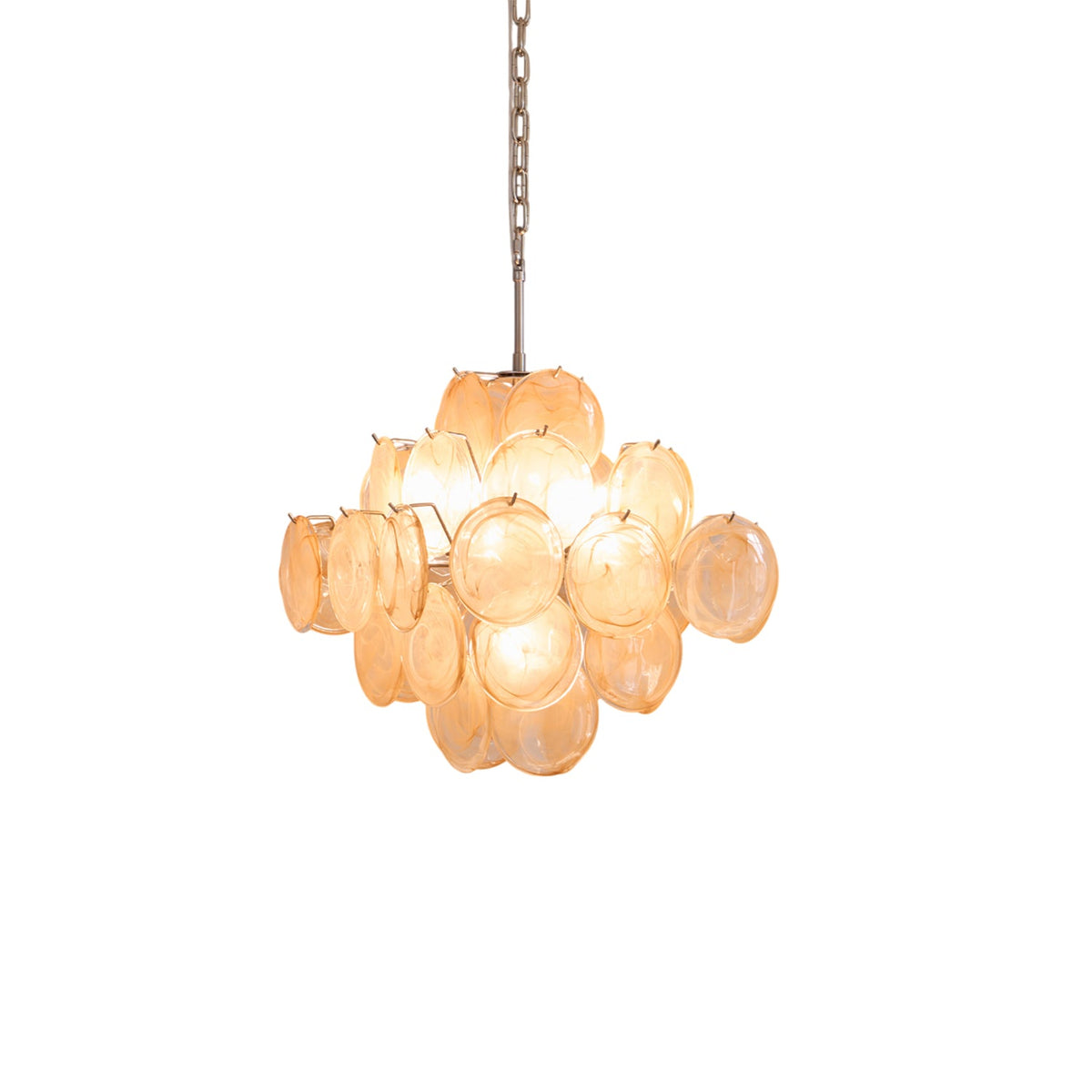 Aurelia Apricot Glass Chandelier – Modern Murano-Inspired Pendant Light