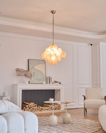 Aurelia Apricot Glass Chandelier – Modern Murano-Inspired Pendant Light