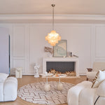 Aurelia Apricot Glass Chandelier – Modern Murano-Inspired Pendant Light