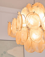 Aurelia Apricot Glass Chandelier – Modern Murano-Inspired Pendant Light