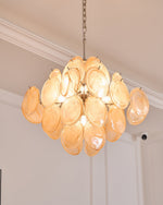 Aurelia Apricot Glass Chandelier – Modern Murano-Inspired Pendant Light