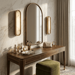Aurelia Arch Alabaster Wall Sconce in Brushed Brass